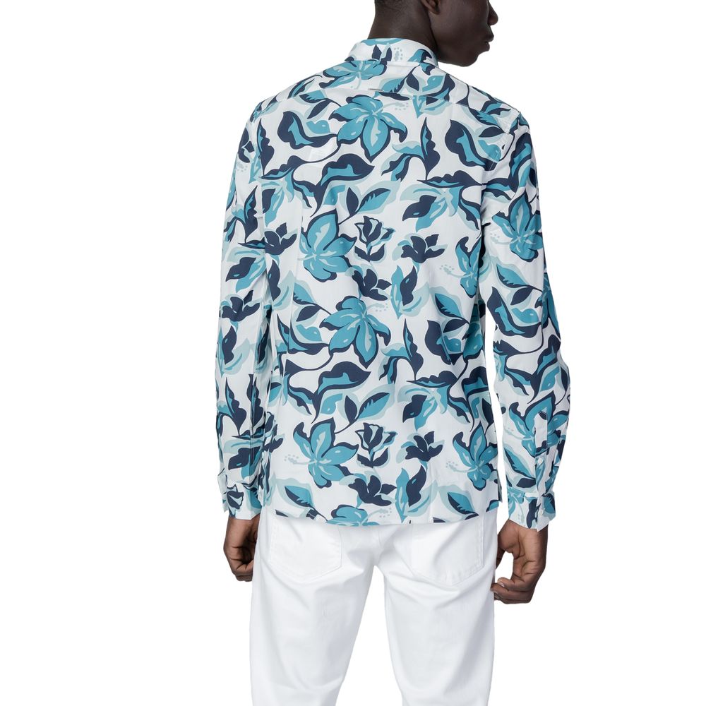 Antony Morato Blue Viscose Pattern Shirt | Regal Royce