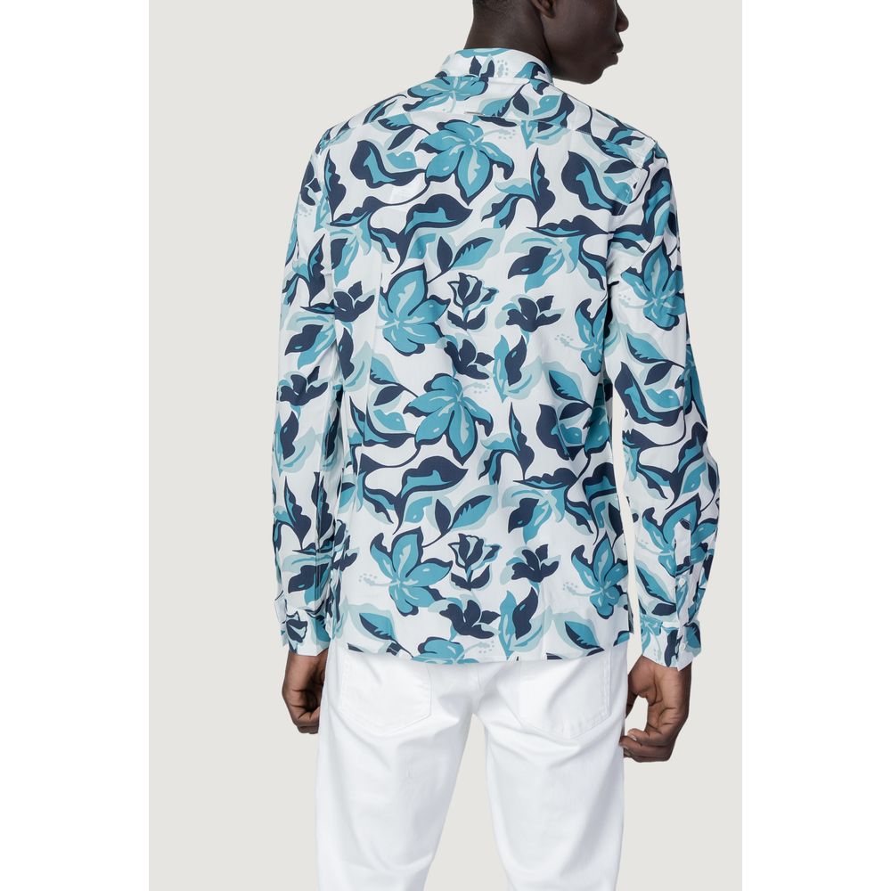 Antony Morato Blue Viscose Pattern Shirt | Regal Royce