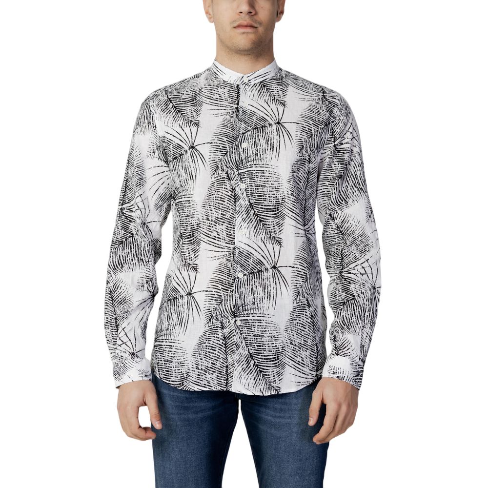 Antony Morato Black Linen Pattern Shirt | Regal Royce