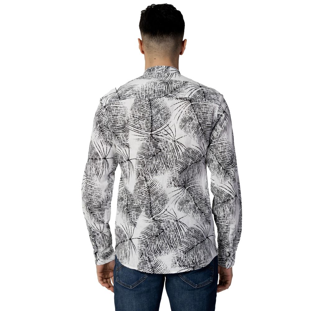 Antony Morato Black Linen Pattern Shirt | Regal Royce