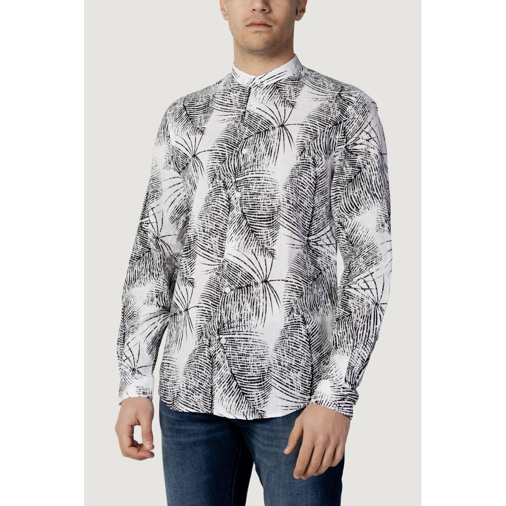 Antony Morato Black Linen Pattern Shirt | Regal Royce