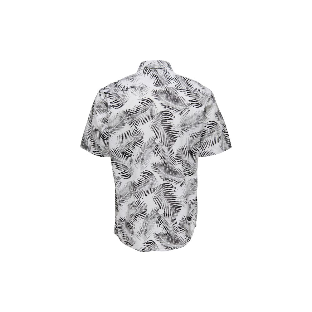 Only & Sons White Cotton Shortsleeve Shirt | Regal Royce