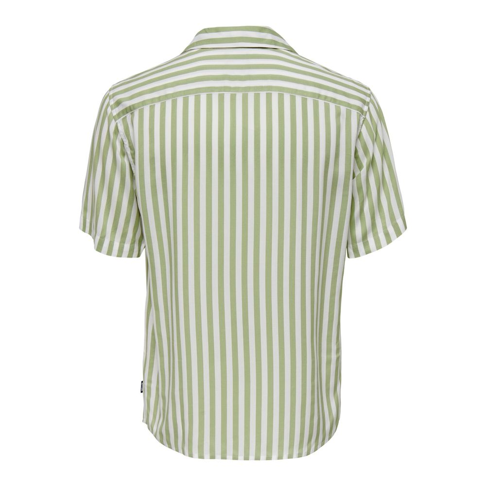 Only & Sons Green Viscose Shortsleeve Shirt | Regal Royce