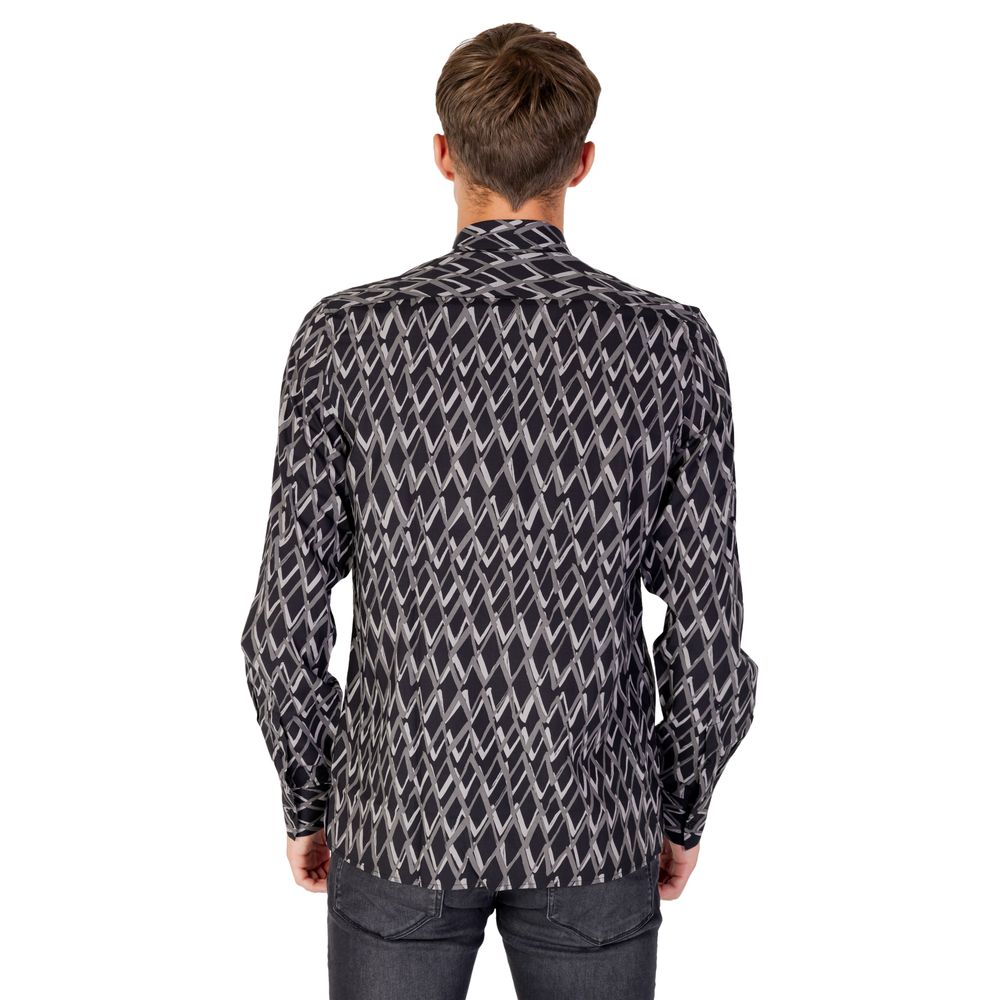 Antony Morato Black Cotton Pattern Shirt | Regal Royce