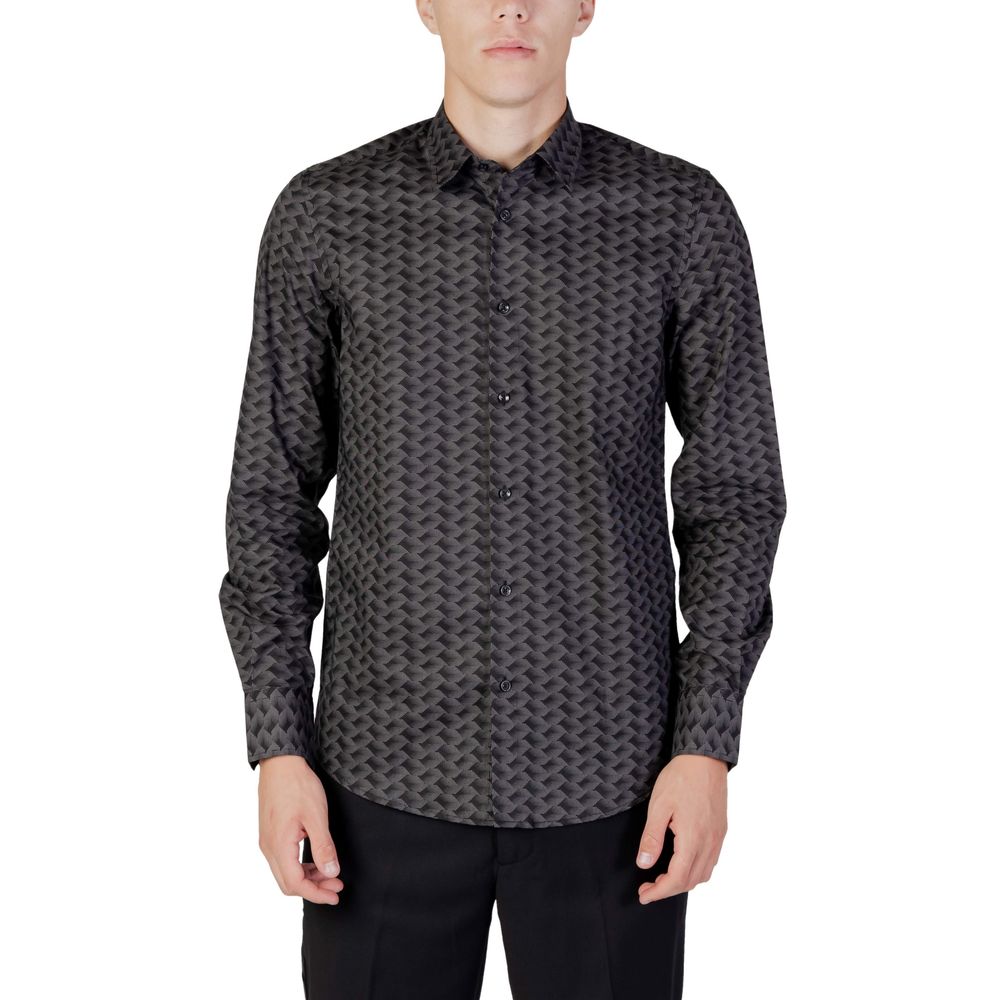 Antony Morato Gray Cotton Pattern Shirt | Regal Royce