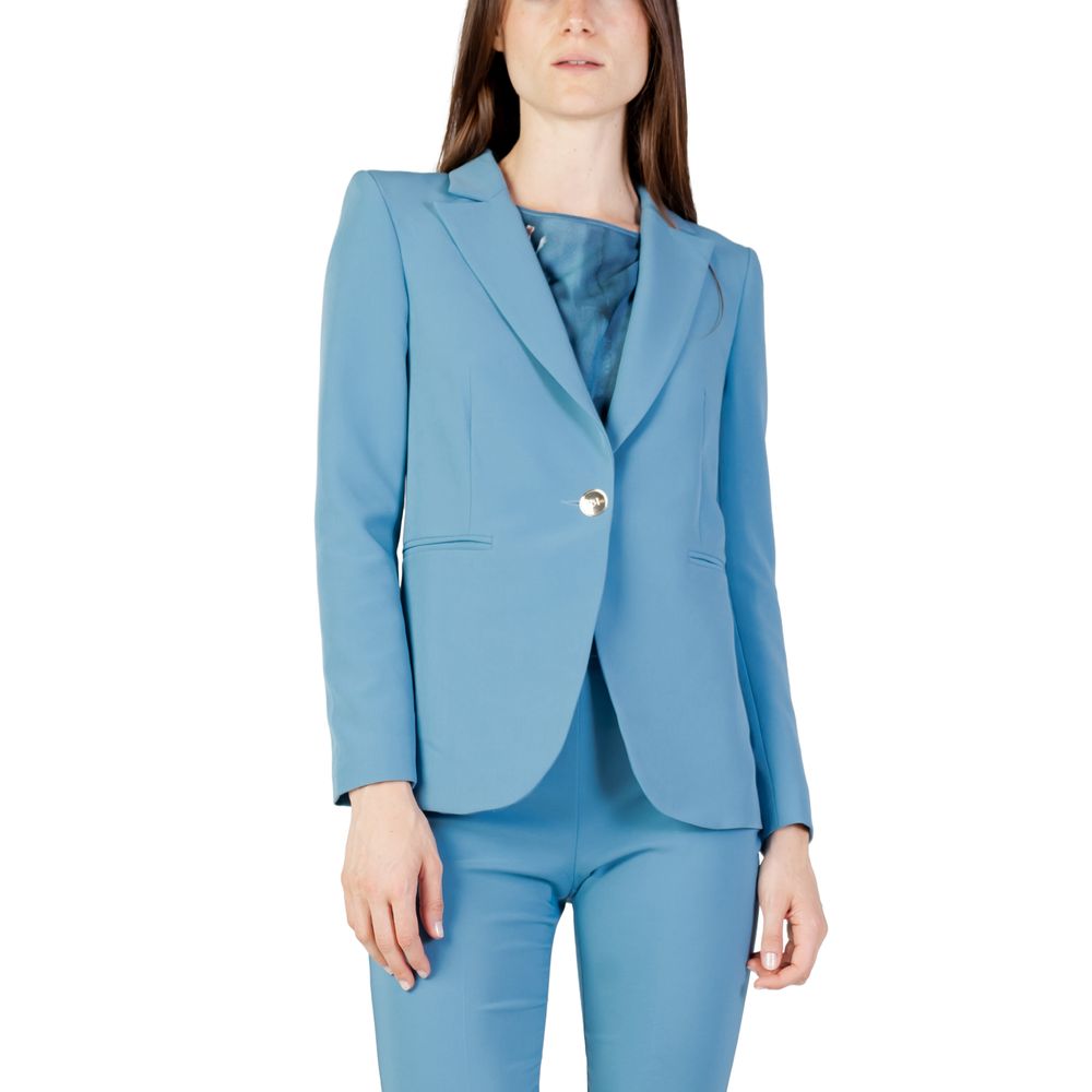 Rinascimento Turquoise Polyester Blazer | Regal Royce