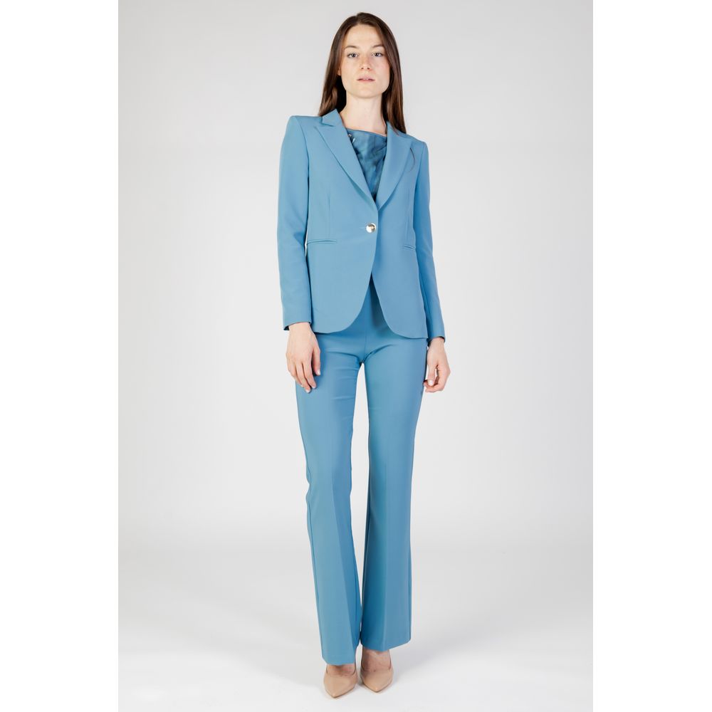Rinascimento Turquoise Polyester Blazer | Regal Royce