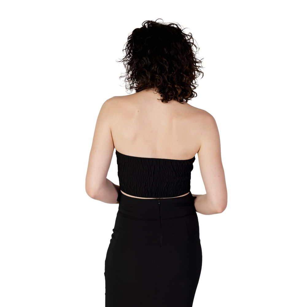 Rinascimento Black Polyester Top | Regal Royce