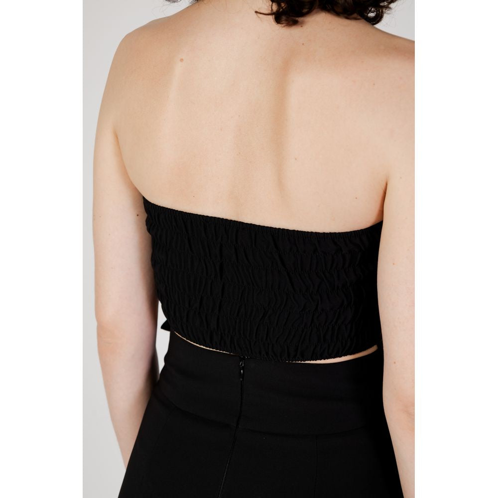 Rinascimento Black Polyester Top | Regal Royce