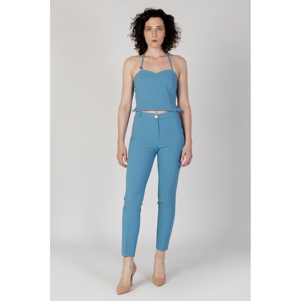 Rinascimento Turquoise Polyester Top | Regal Royce