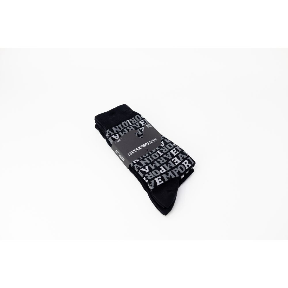 Emporio Armani Underwear Black Cotton Socks | Regal Royce