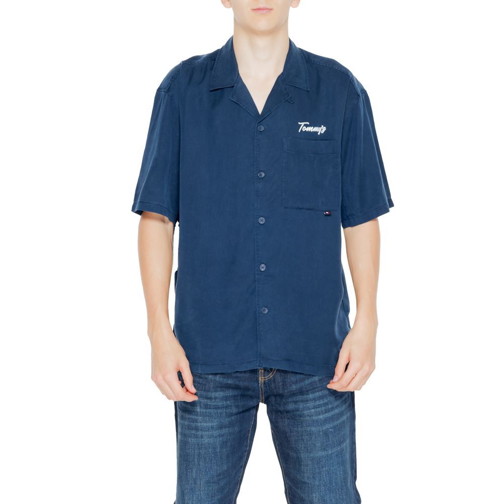 Tommy Hilfiger Jeans Blue Lyocell Shortsleeve Shirt | Regal Royce