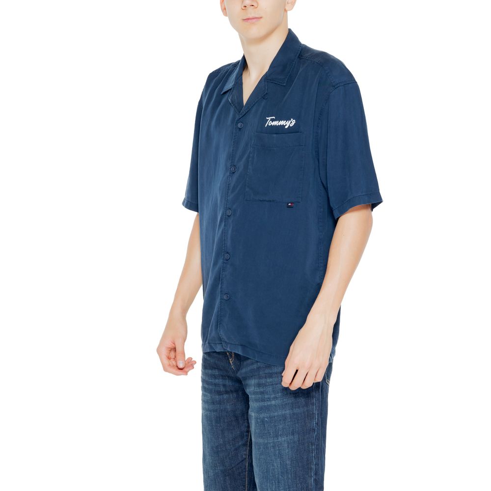 Tommy Hilfiger Jeans Blue Lyocell Shortsleeve Shirt | Regal Royce
