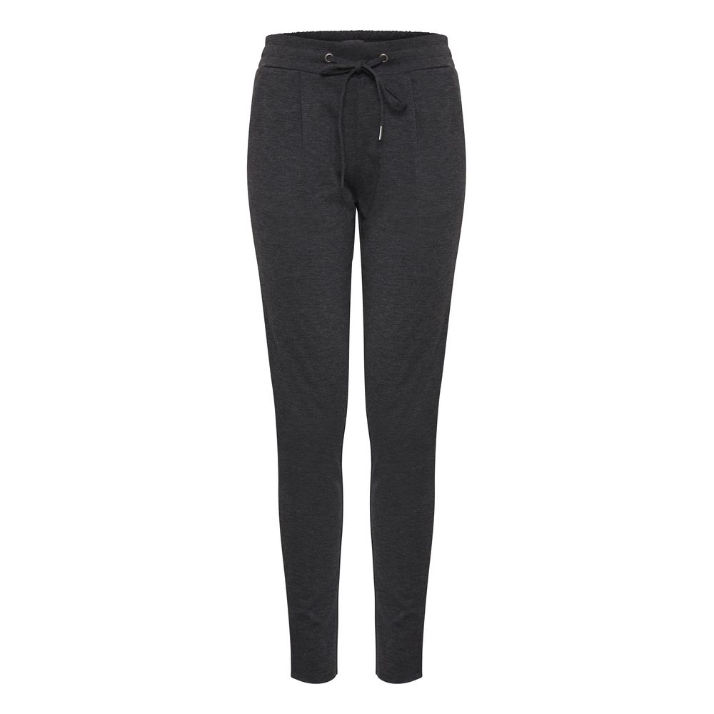 ICHI Gray Polyester Casual Pants | Regal Royce