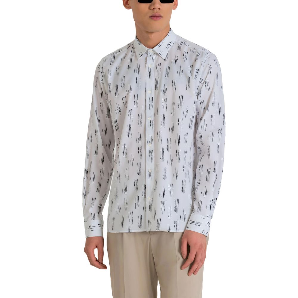 Antony Morato White Viscose Pattern Shirt | Regal Royce