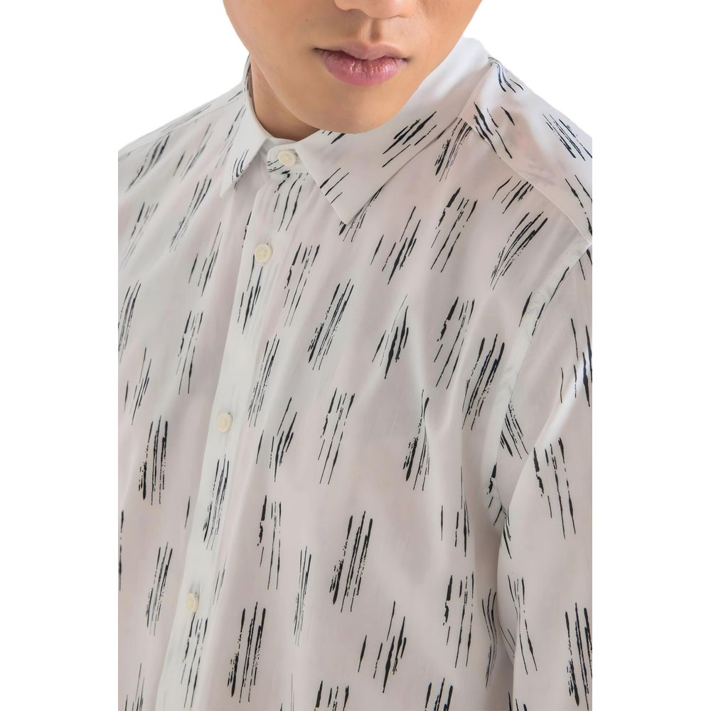 Antony Morato White Viscose Pattern Shirt | Regal Royce