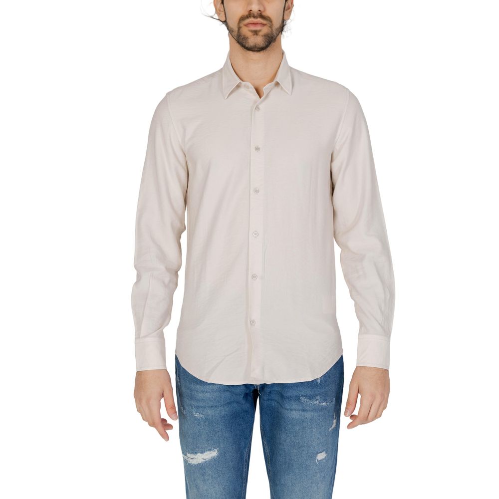 Antony Morato Beige Viscose Shirt | Regal Royce