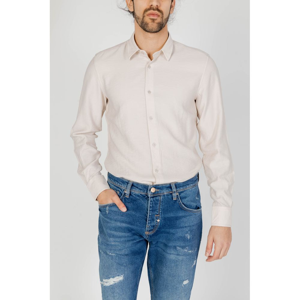 Antony Morato Beige Viscose Shirt | Regal Royce