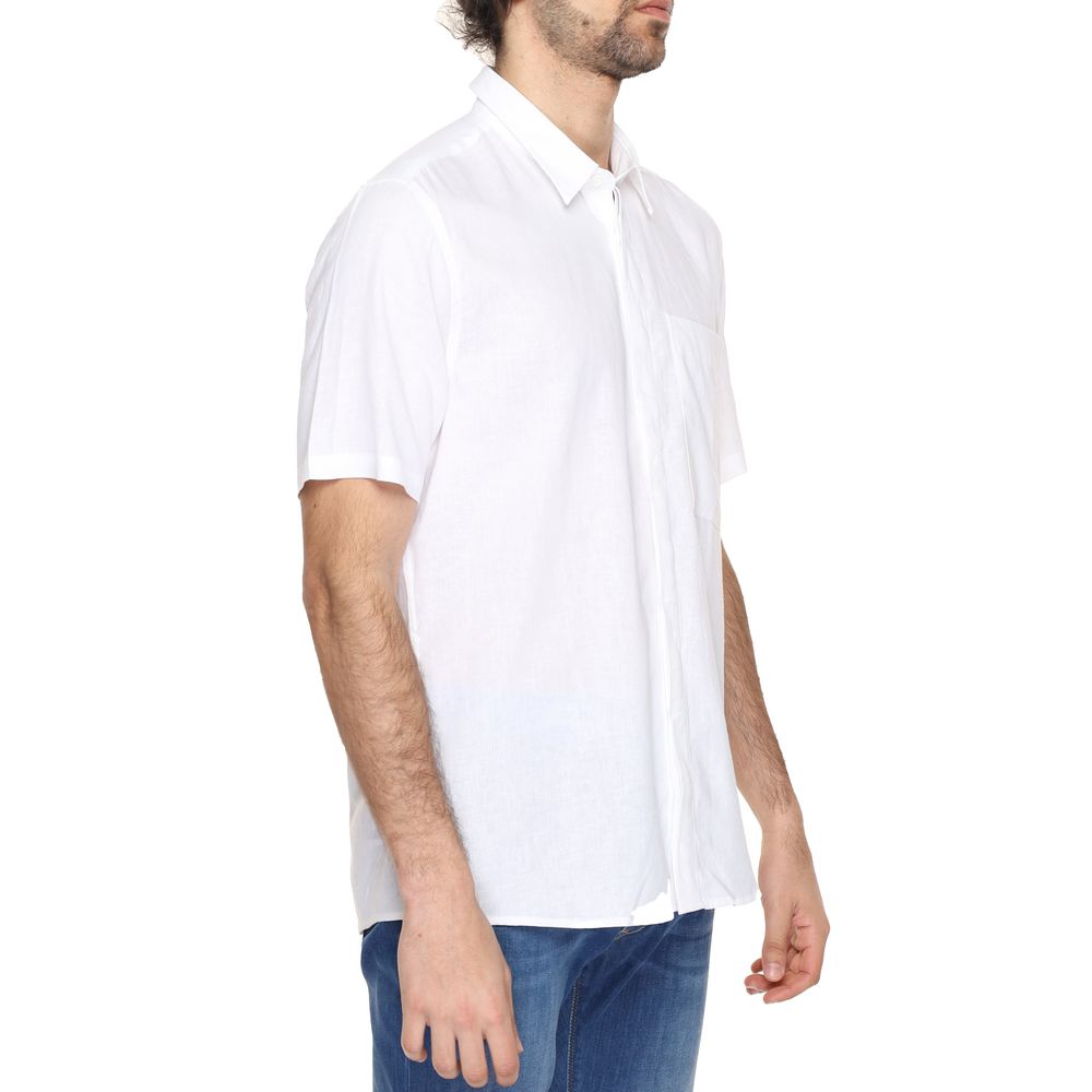 Antony Morato White Linen Shortsleeve Shirt | Regal Royce