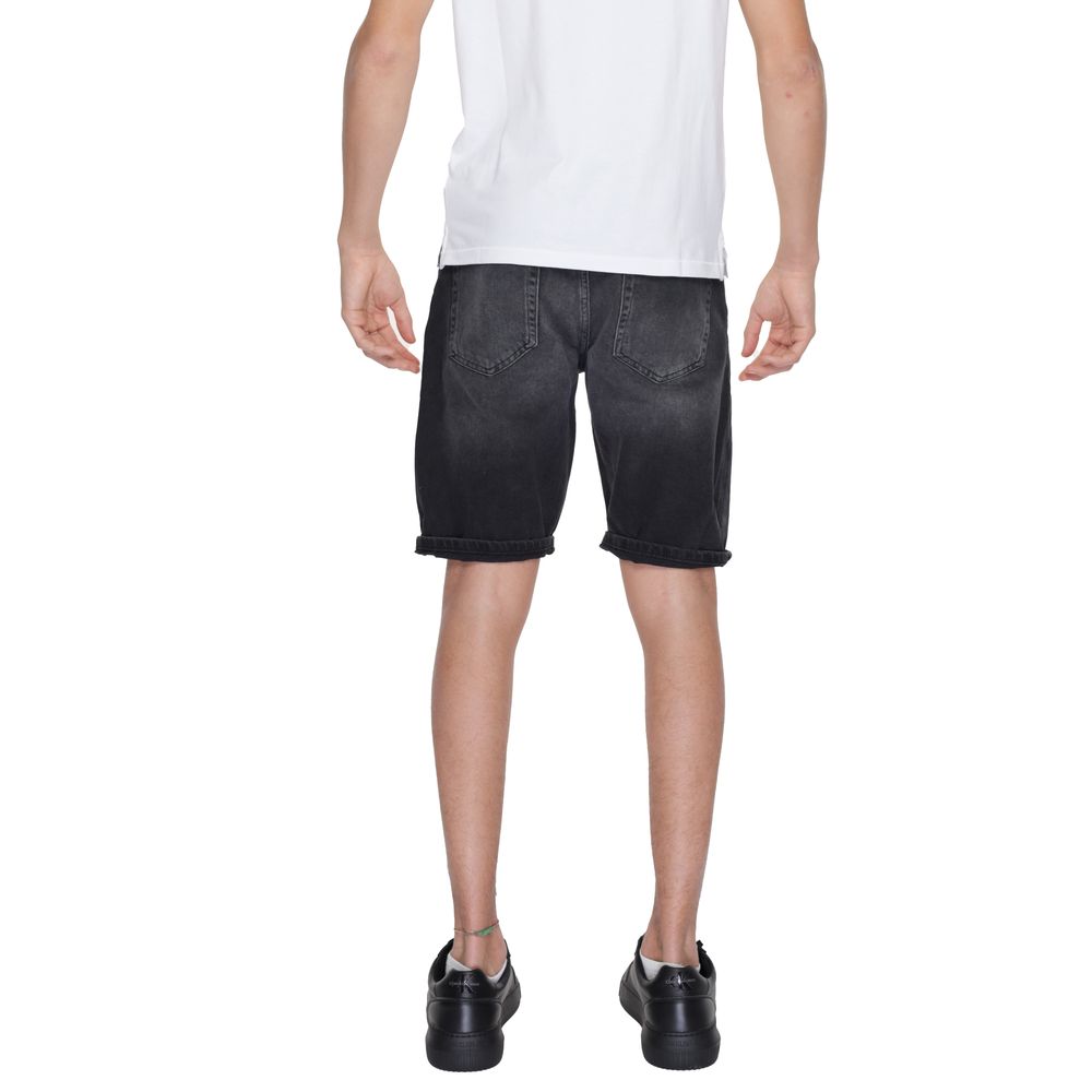 Antony Morato Black Cotton Bermuda Shorts | Regal Royce
