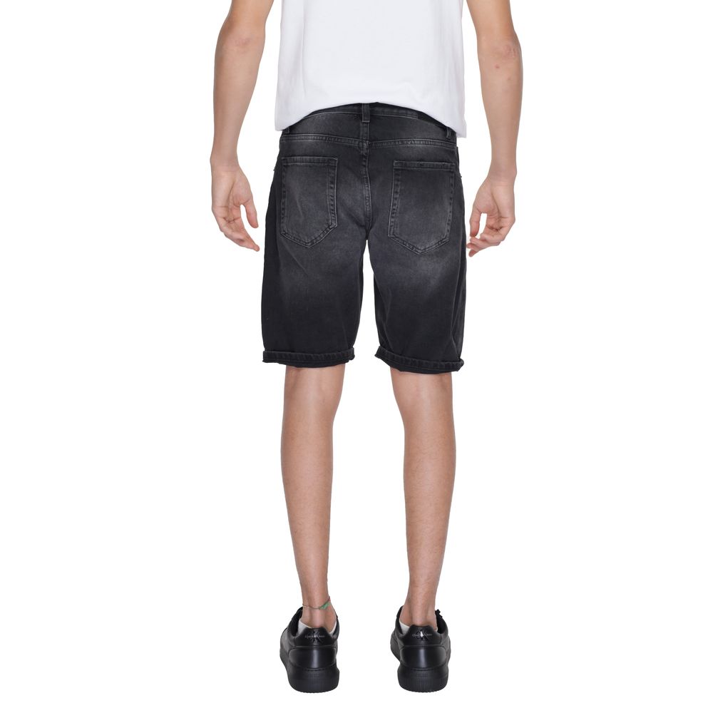 Antony Morato Black Cotton Bermuda Shorts | Regal Royce