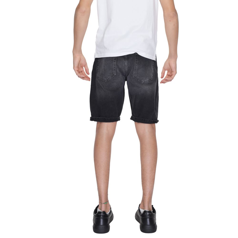 Antony Morato Black Cotton Bermuda Shorts | Regal Royce