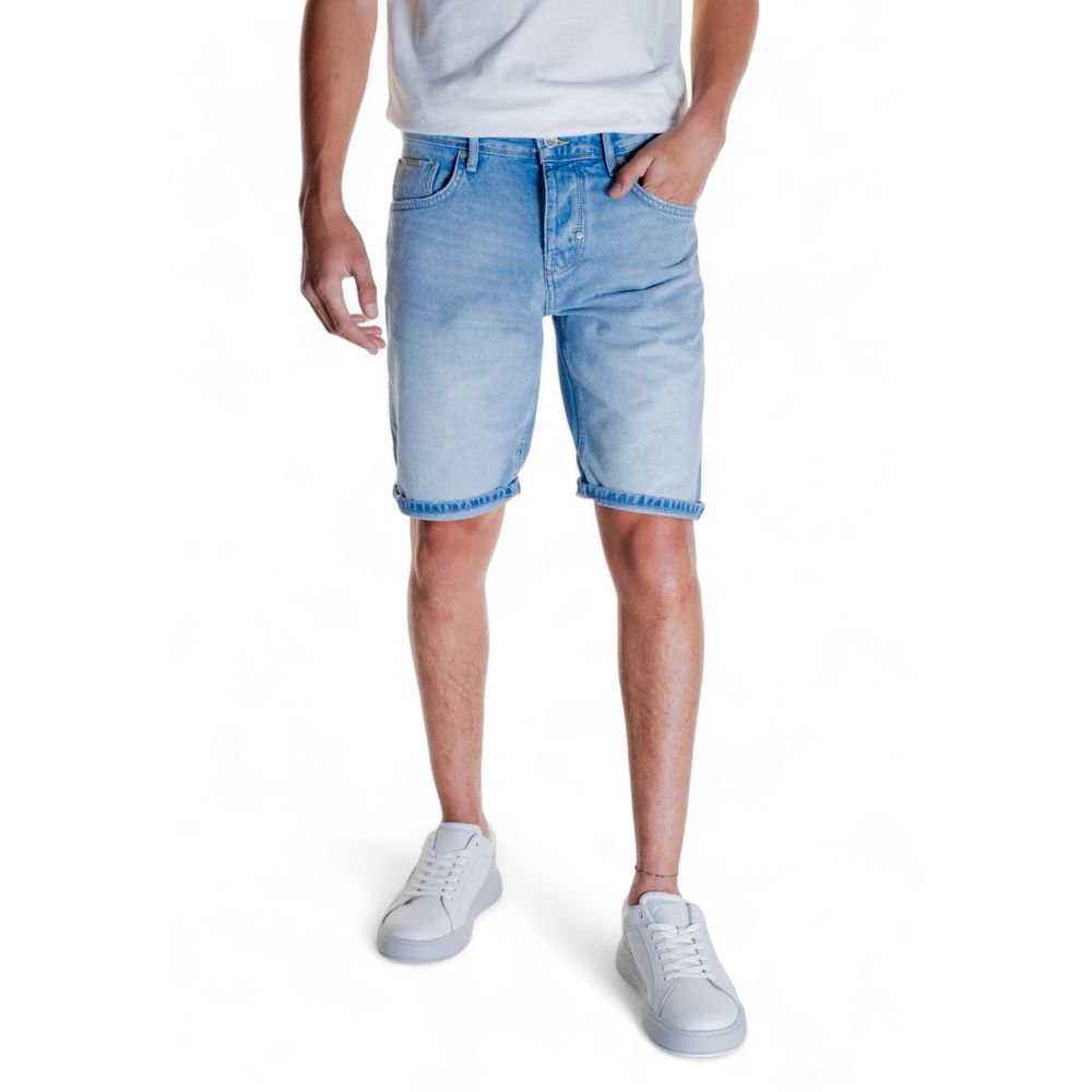 Antony Morato Light Blue Cotton Bermuda Shorts | Regal Royce