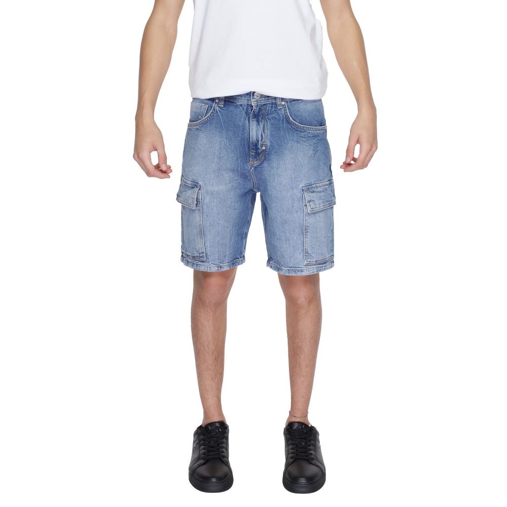 Antony Morato Blue Cotton Bermuda Shorts | Regal Royce