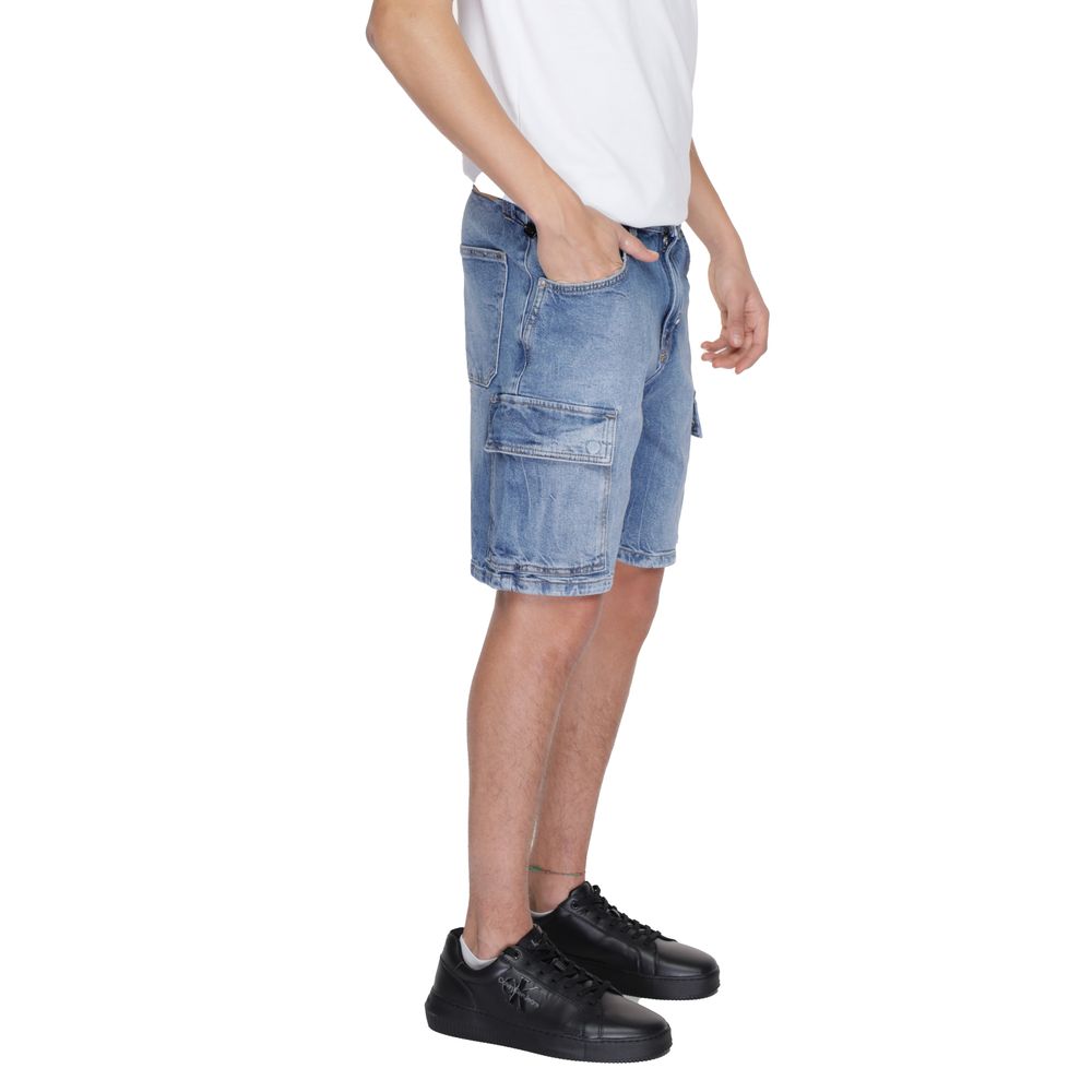 Antony Morato Blue Cotton Bermuda Shorts | Regal Royce
