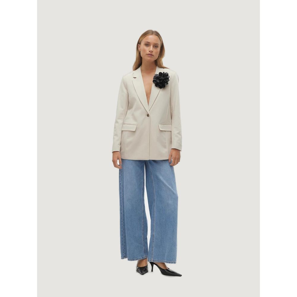 Vero Moda Beige Polyester Blazer | Regal Royce