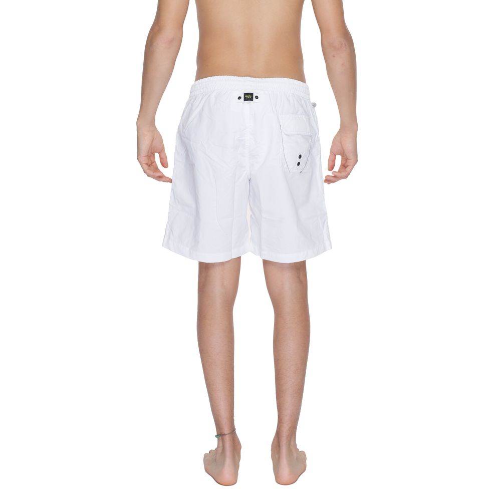 Blauer White Polyamide Swim Shorts | Regal Royce