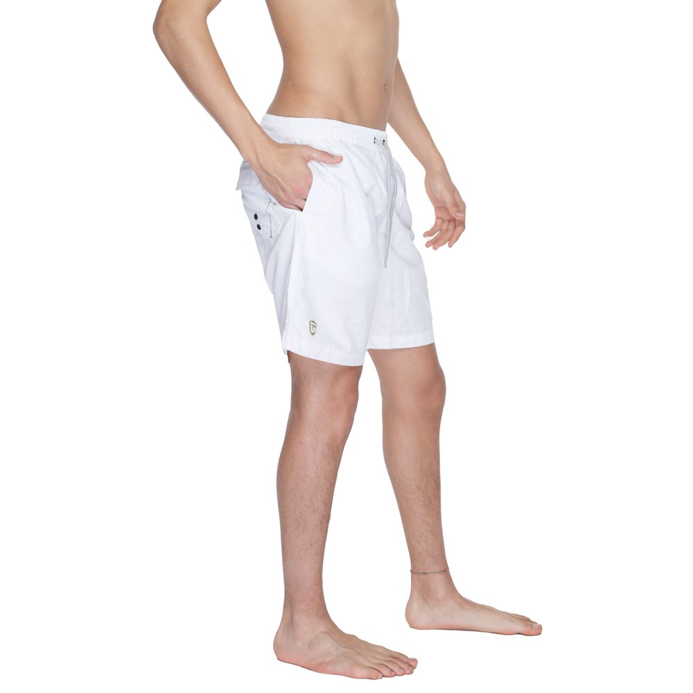 Blauer White Polyamide Swim Shorts | Regal Royce