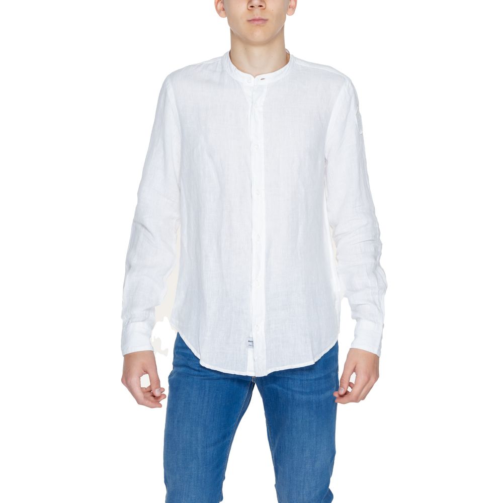 Blauer White Linen Shirt | Regal Royce