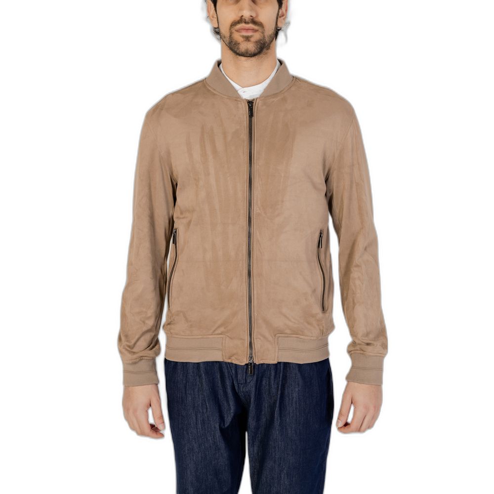 Hamaki-Ho Brown Polyester Bomber | Regal Royce