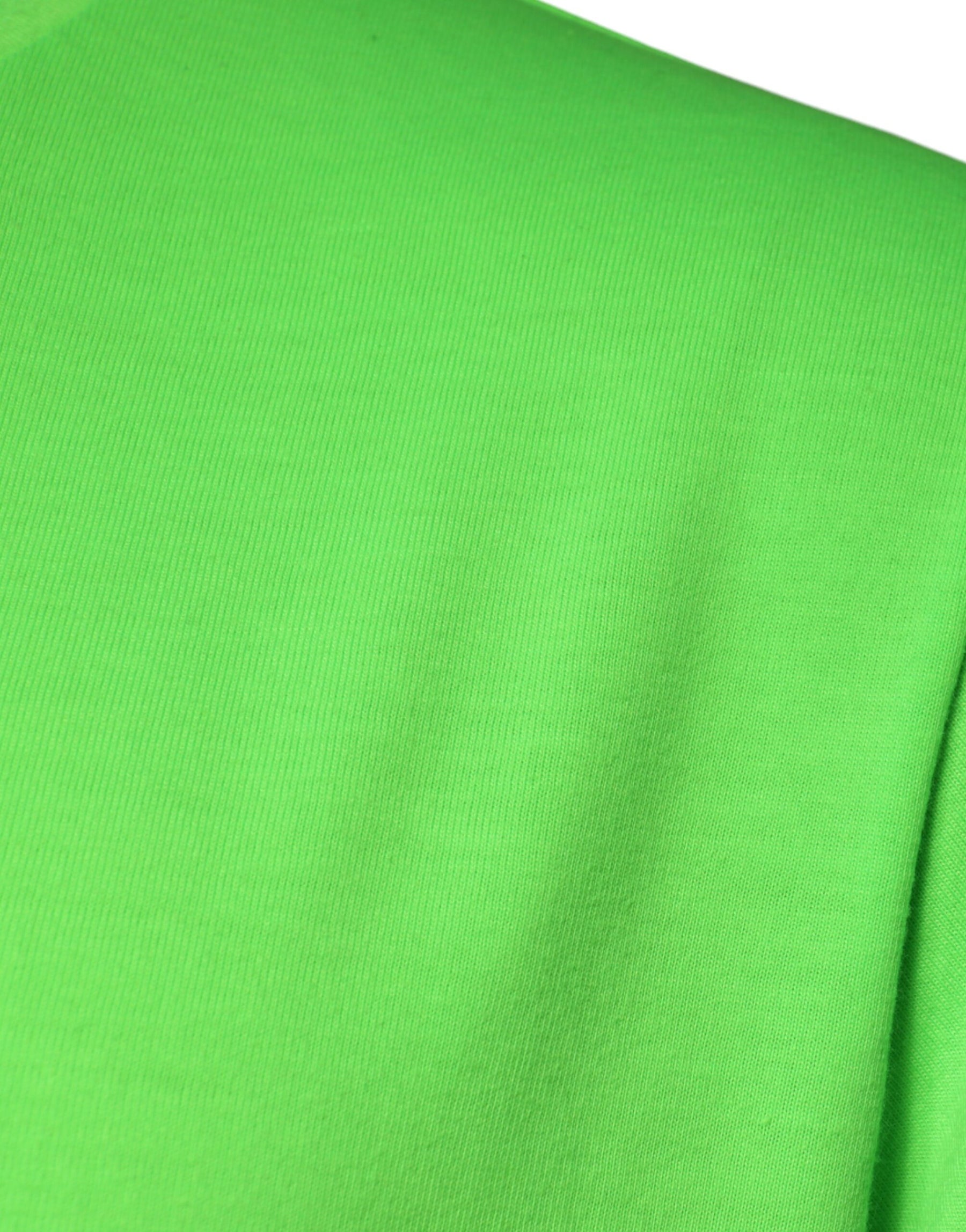 Dolce & Gabbana Green Logo Round Neck Short Sleeves T-shirt | Regal Royce
