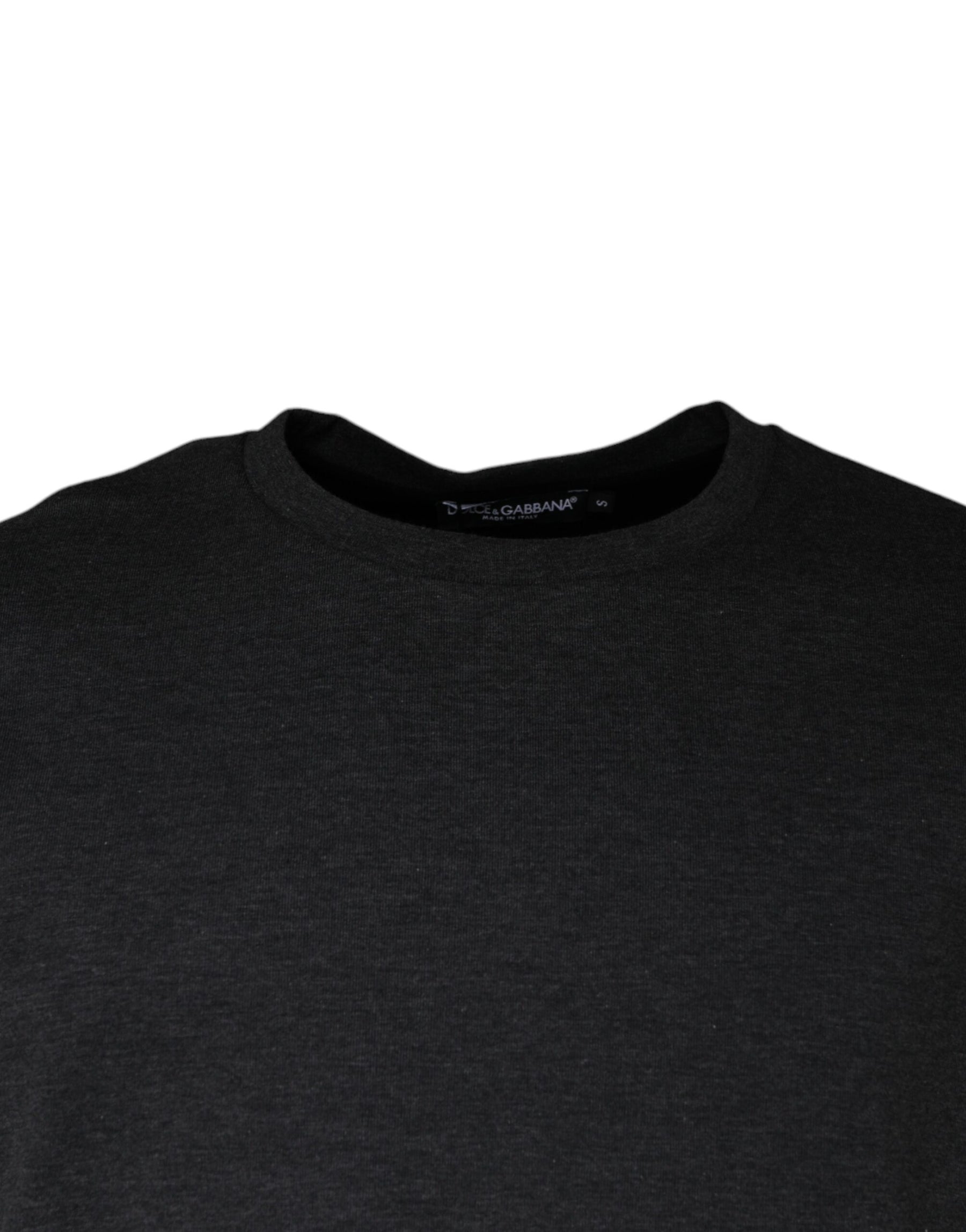 Dolce & Gabbana Dark Gray Camouflage Crew Neck T-shirt | Regal Royce