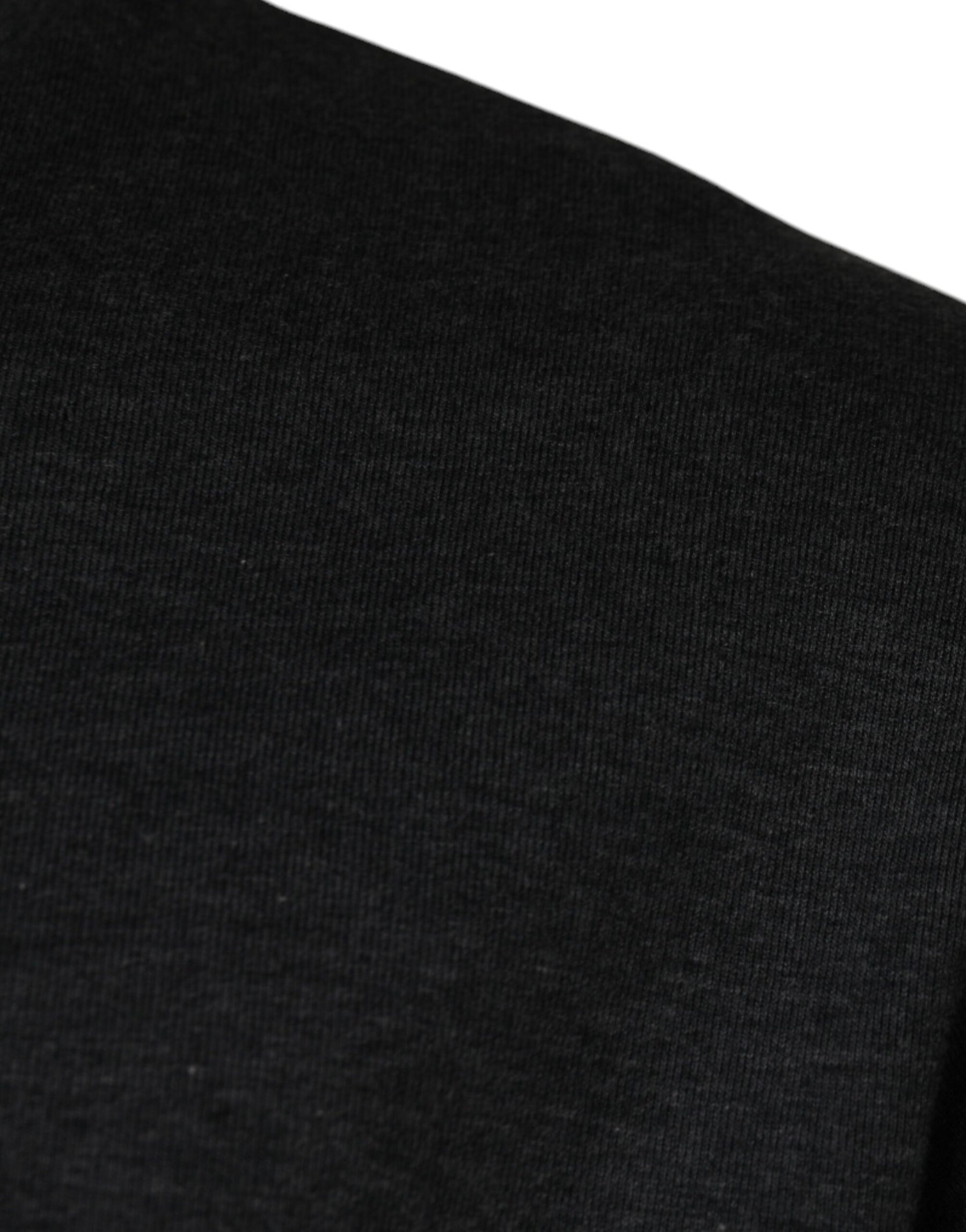 Dolce & Gabbana Dark Gray Camouflage Crew Neck T-shirt | Regal Royce