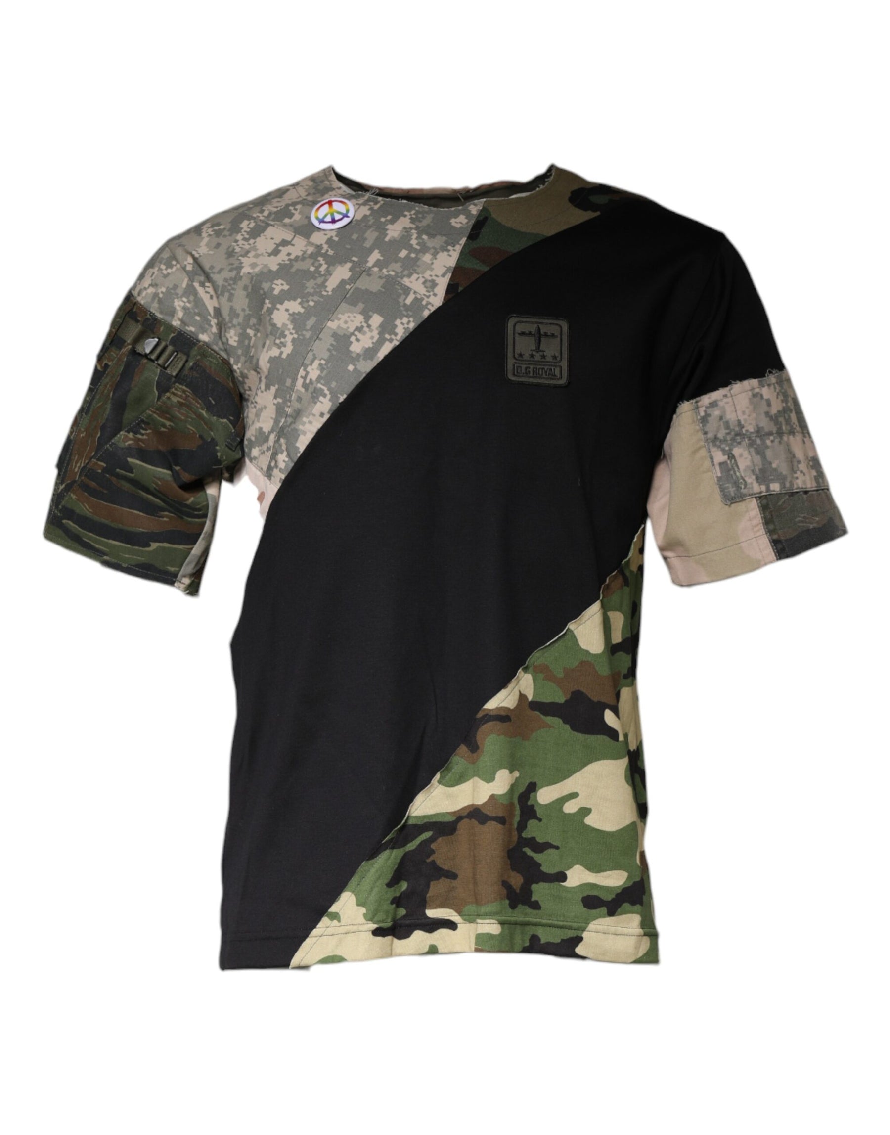 Dolce & Gabbana Multicolor Camouflage Cotton Round Neck T-shirt | Regal Royce