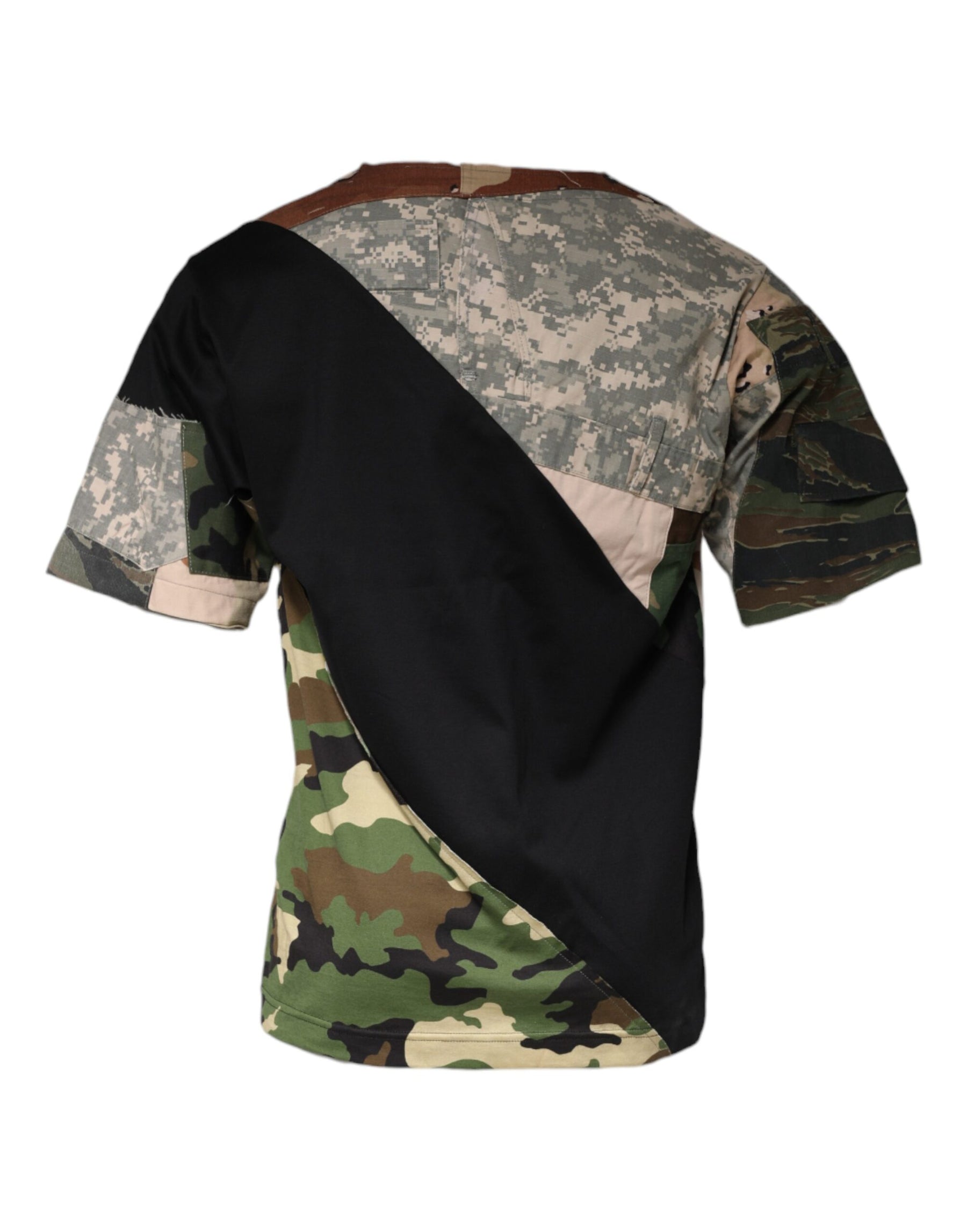 Dolce & Gabbana Multicolor Camouflage Cotton Round Neck T-shirt | Regal Royce