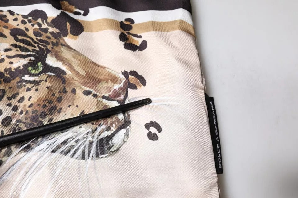 Dolce & Gabbana Black Leopard Cotton Short Sleeves T-shirt | Regal Royce