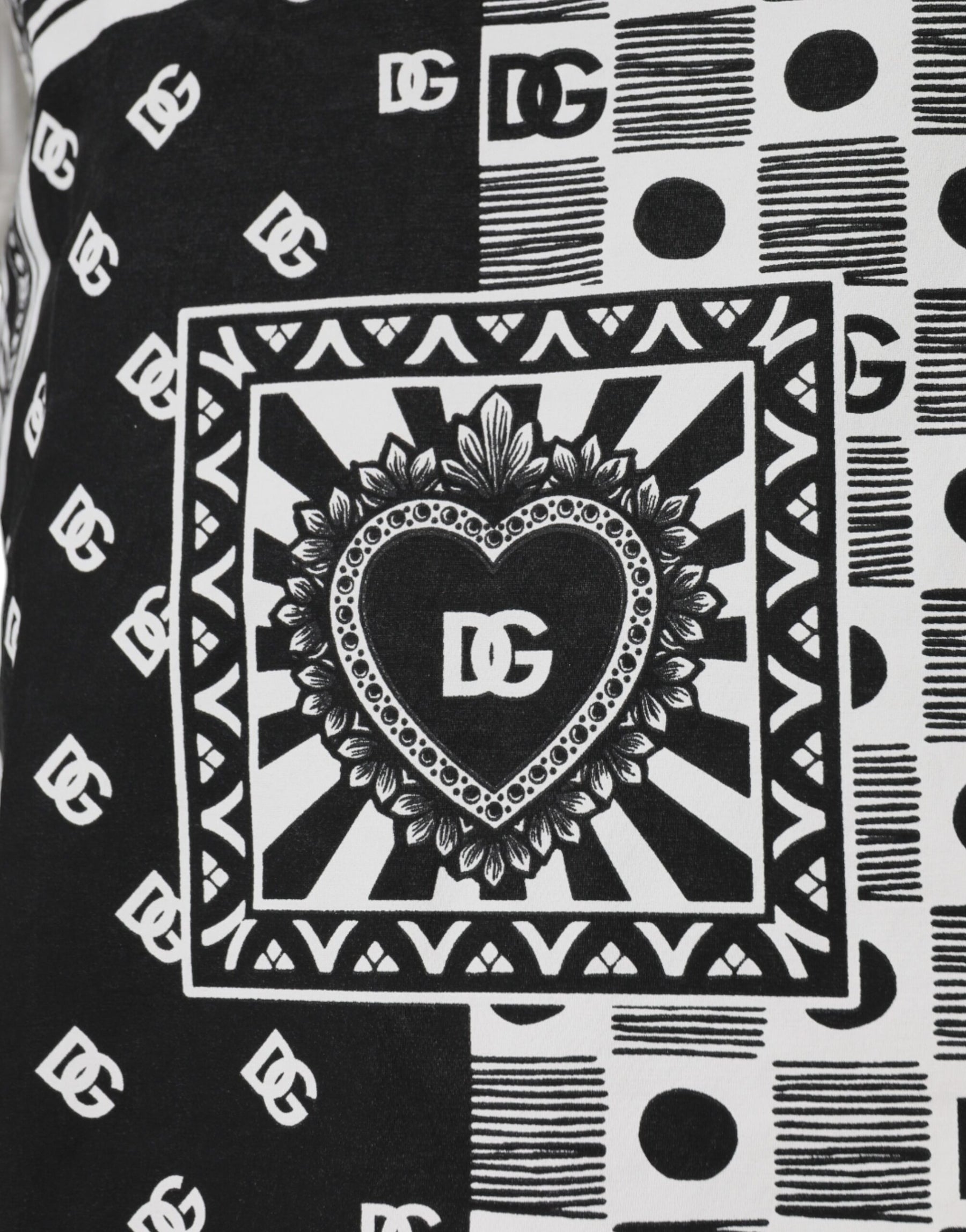 Dolce & Gabbana White Bandana Print Cotton Short Sleeves T-shirt | Regal Royce
