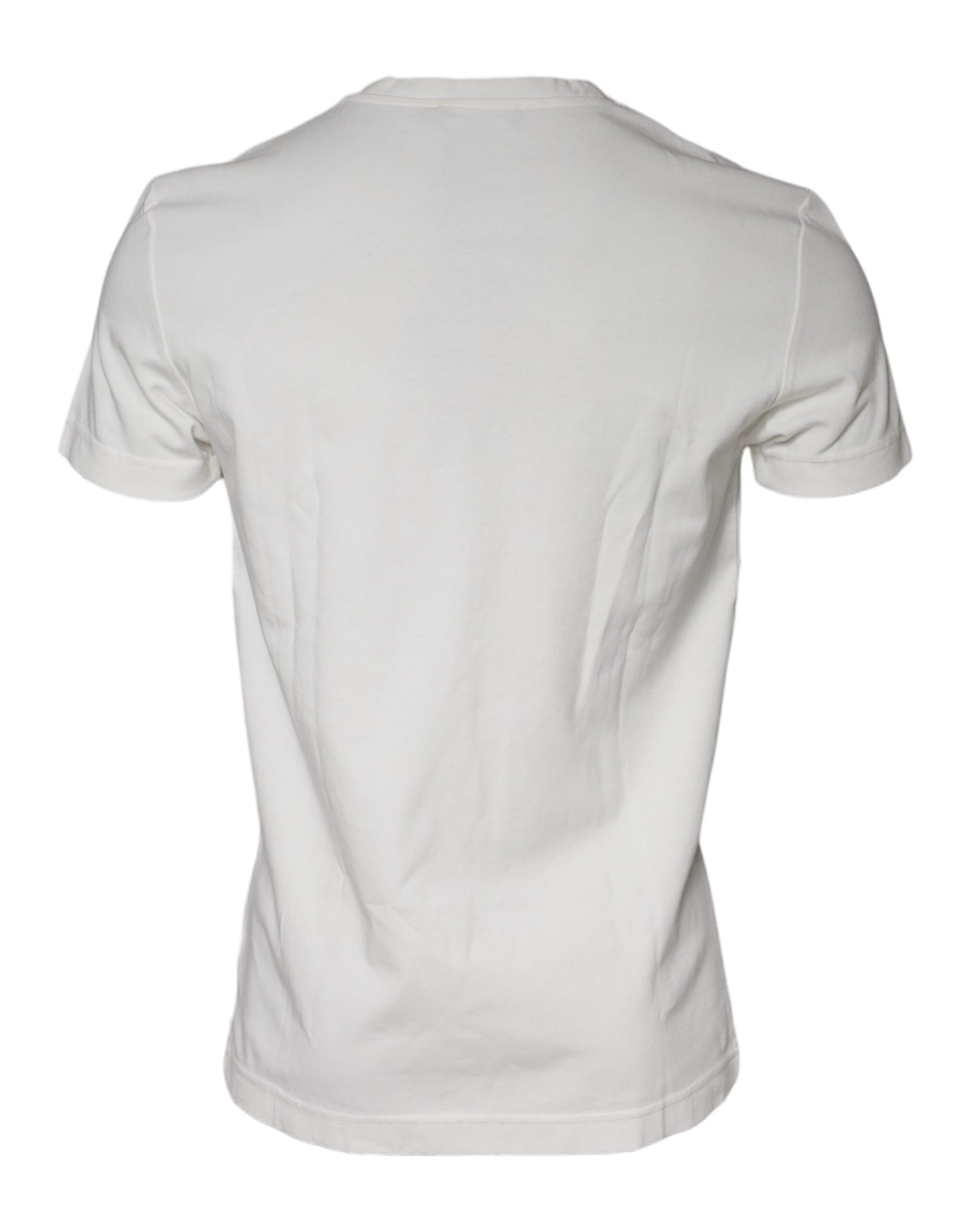 Dolce & Gabbana White Bandana Print Cotton Short Sleeves T-shirt | Regal Royce