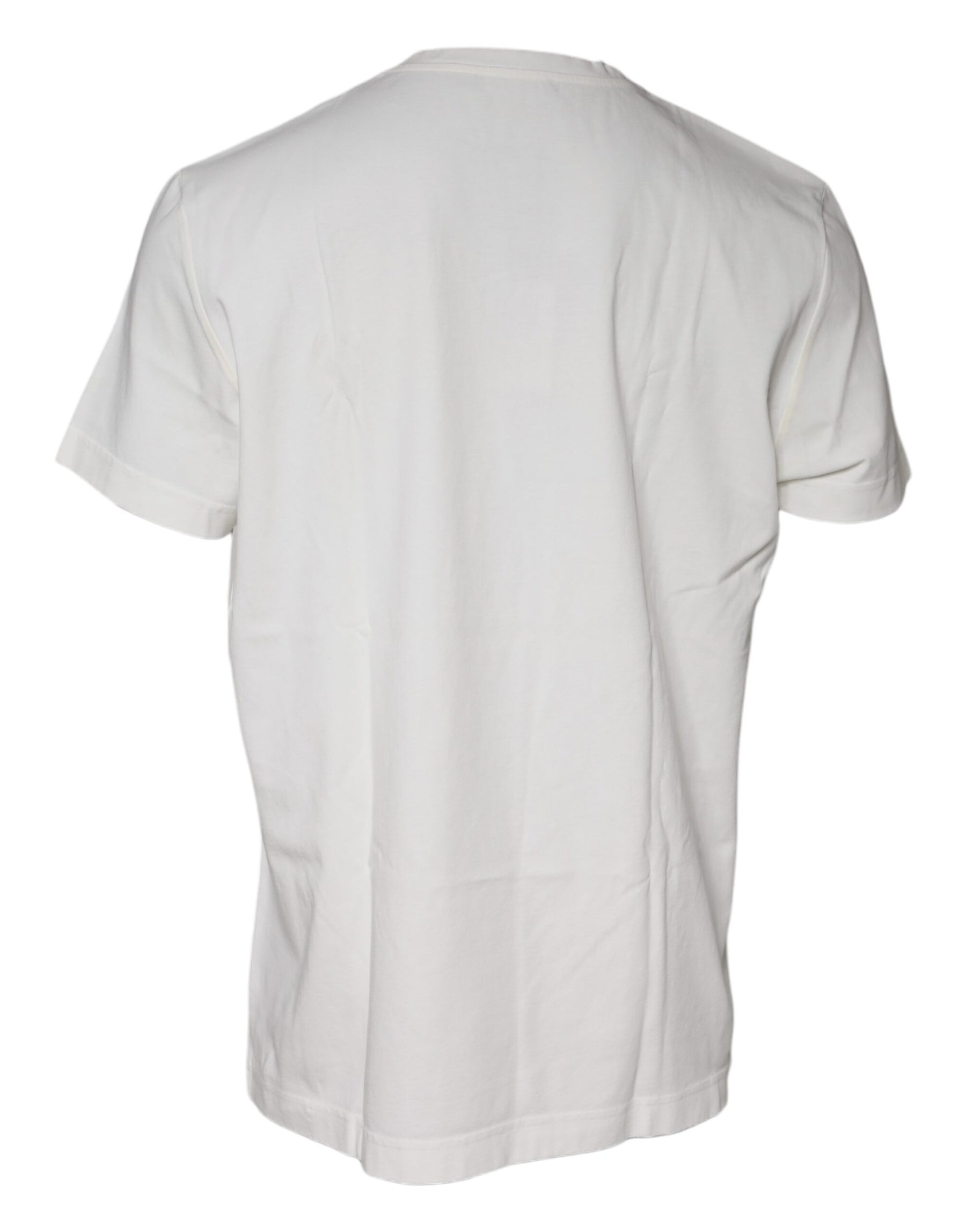 Dolce & Gabbana White Bandana Print Cotton Short Sleeves T-shirt | Regal Royce