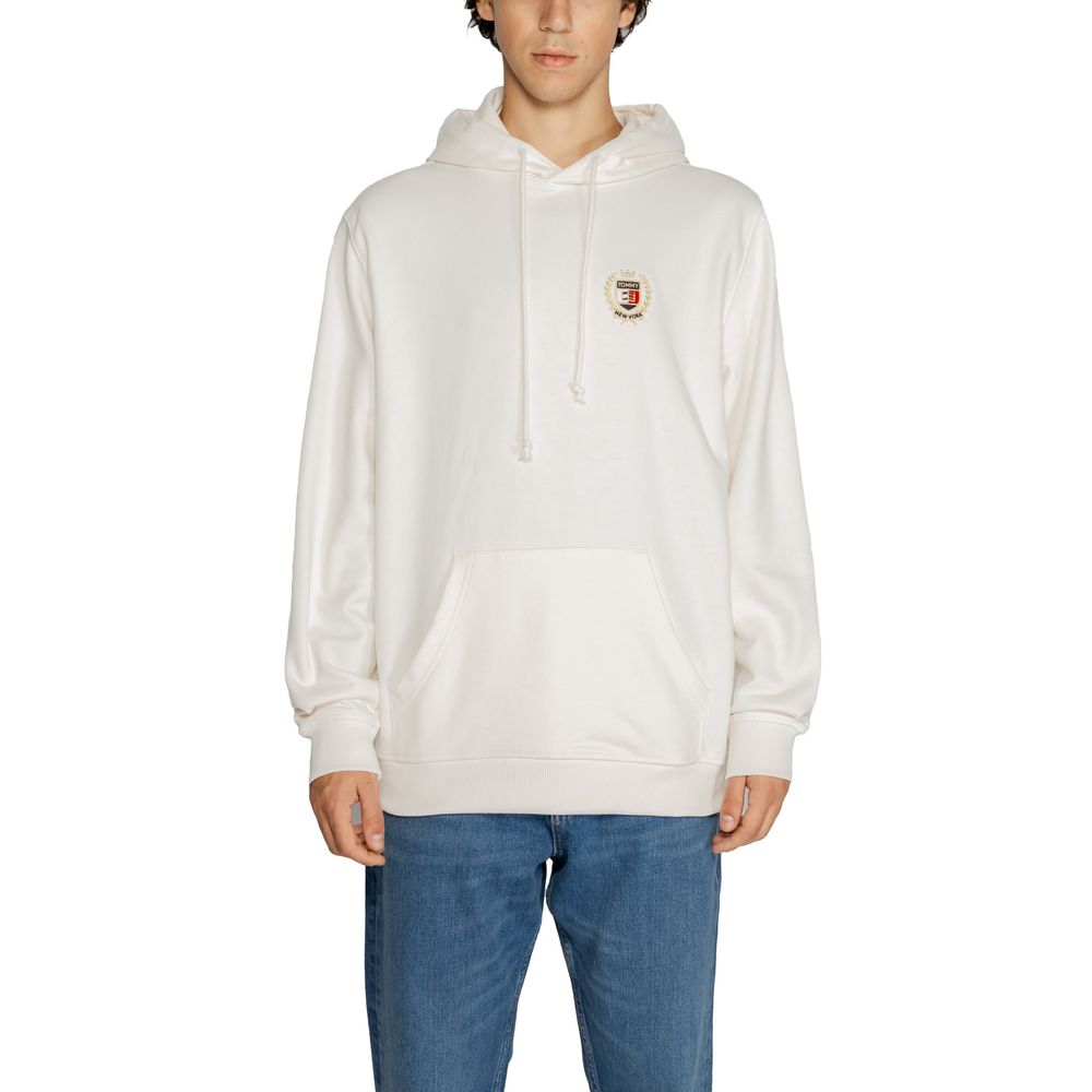 Tommy Hilfiger Jeans White Cotton Hoodie | Regal Royce
