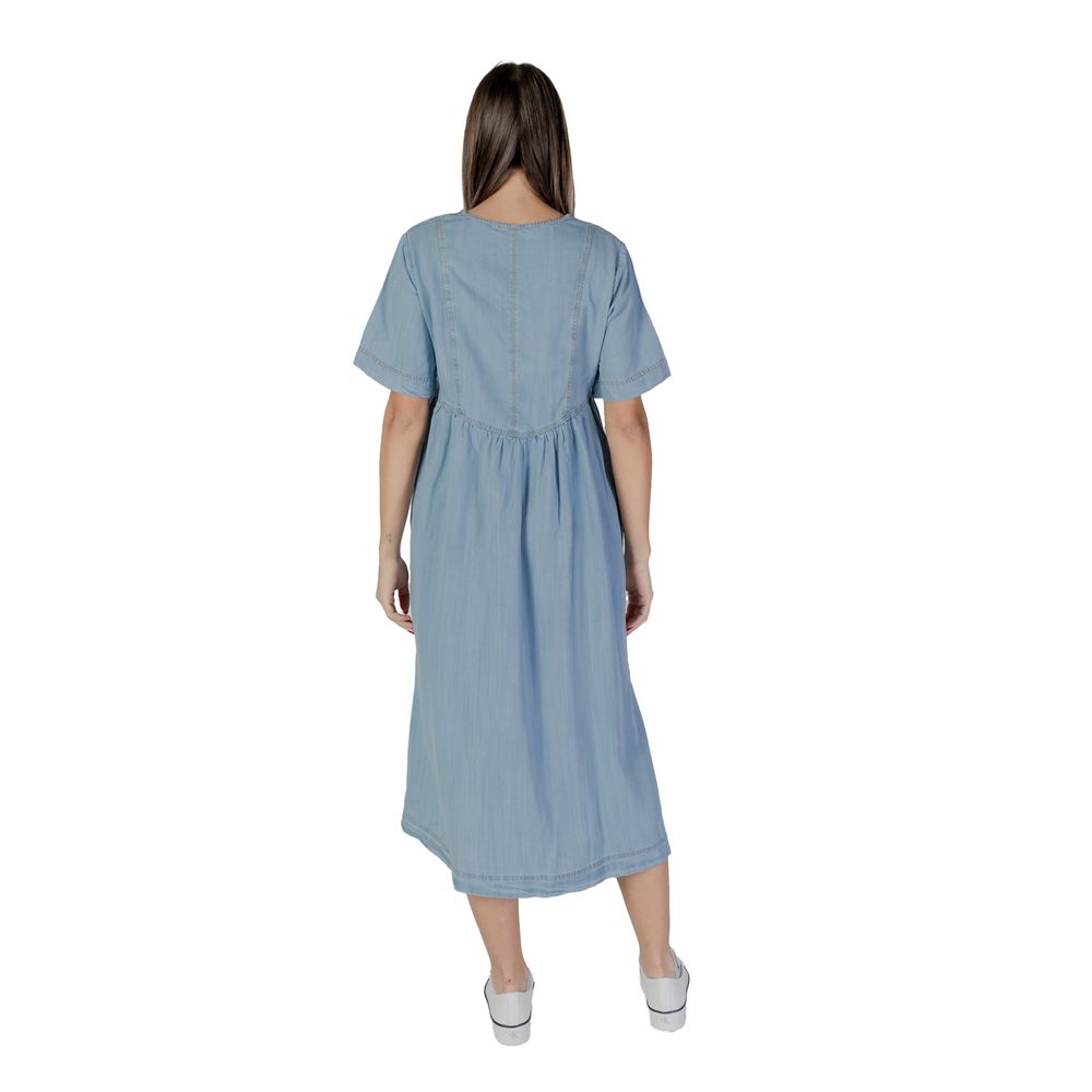 B.Young Light Blue Cotton Long Dress | Regal Royce