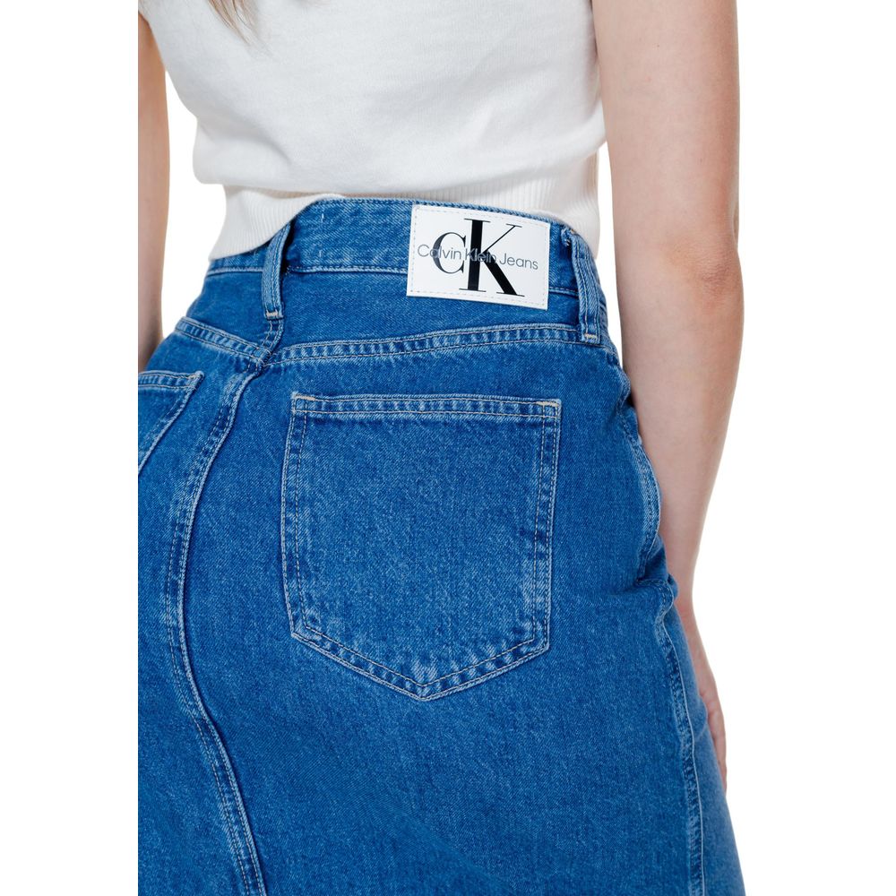 Calvin Klein Jeans Blue Cotton Long Skirt | Regal Royce