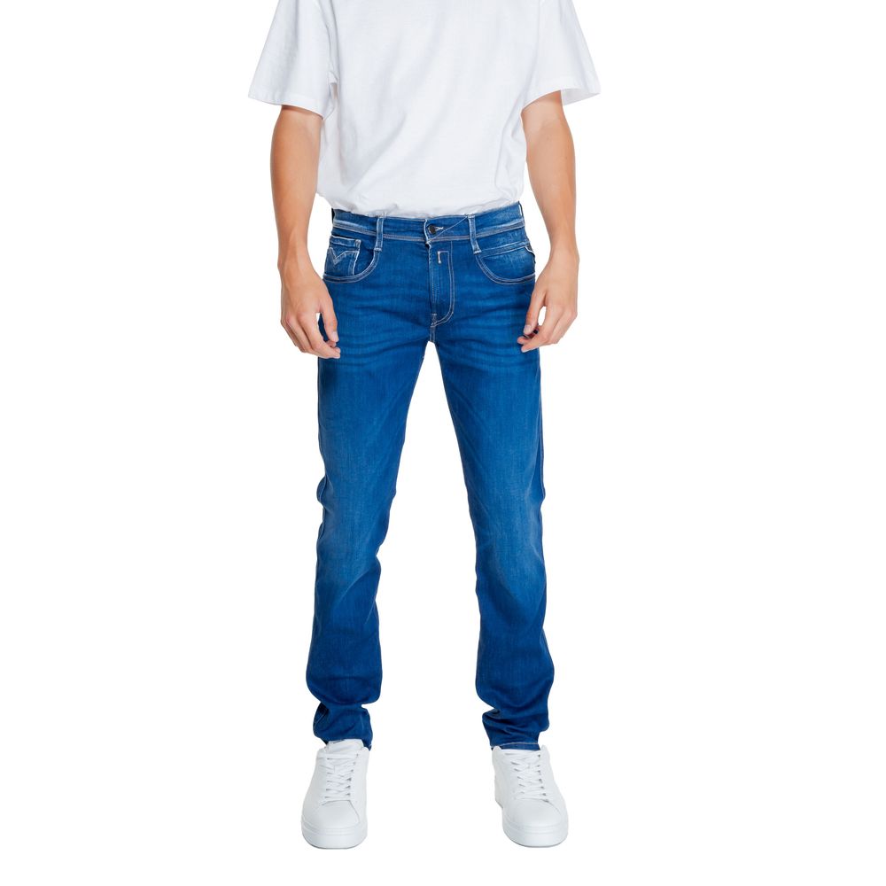 Replay Blue Cotton Relaxed Fit Jeans | Regal Royce