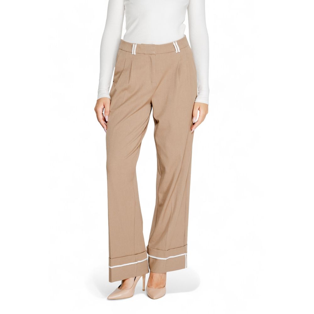 Only Brown Recycled Polyester Casual Pants | Regal Royce