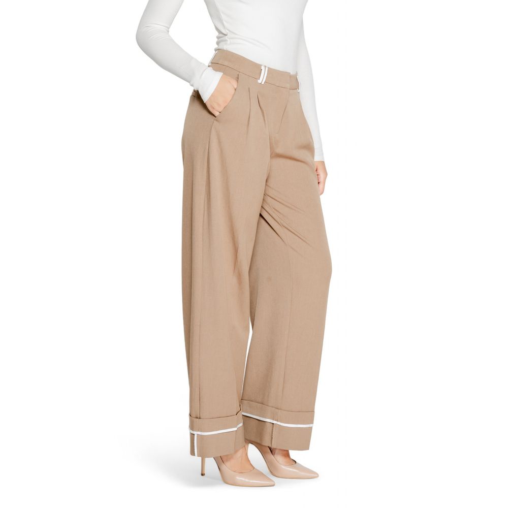 Only Brown Recycled Polyester Casual Pants | Regal Royce