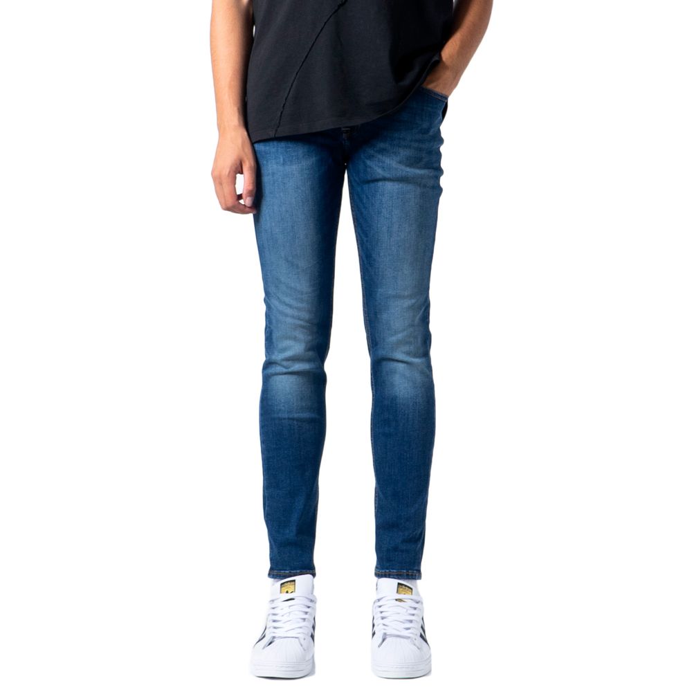Jack Jones Blue Cotton Skinny Jeans | Regal Royce